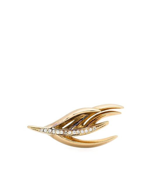 Shaun Leane Metallic 18Kt Vermeil Feather Diamond Single Stud Earring