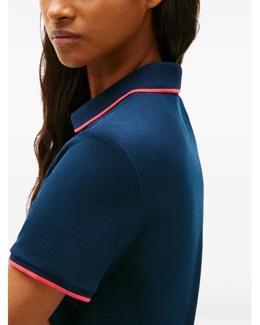 Tommy Hilfiger Blue Robe-Polo Courte Plissée