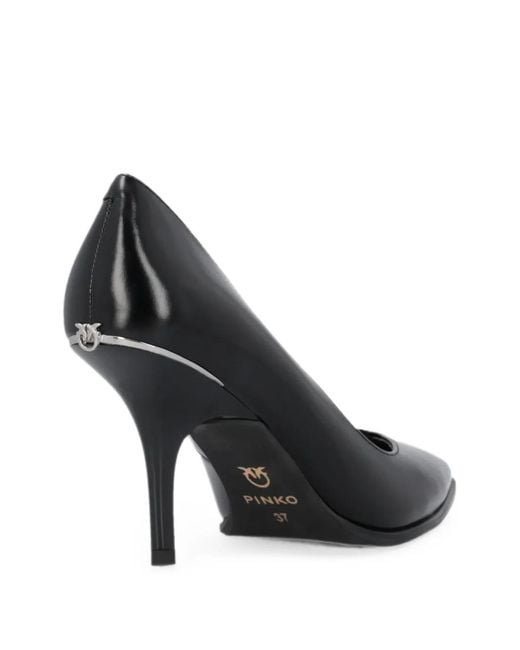 Pinko Black Logo-Plaque Pointed-Toe Pumps