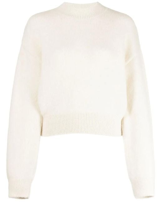 Jacquemus La Maille Trui Met Logo Intarsia in het White