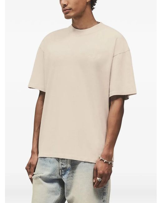 Represent Natural Script Logo-Embroidered T-Shirt for men