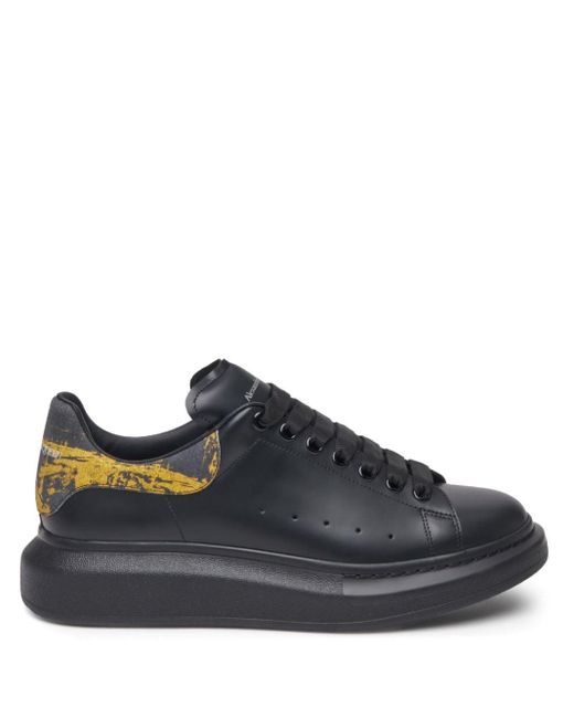 Alexander McQueen Blue Oversized Leather Sneakers for men