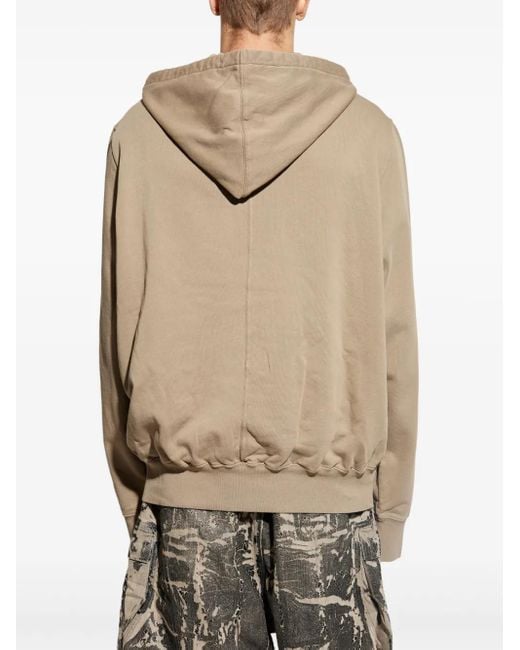 Rick Owens Kordelzug-Hoodie mit Sternstickerei in Natural für Herren