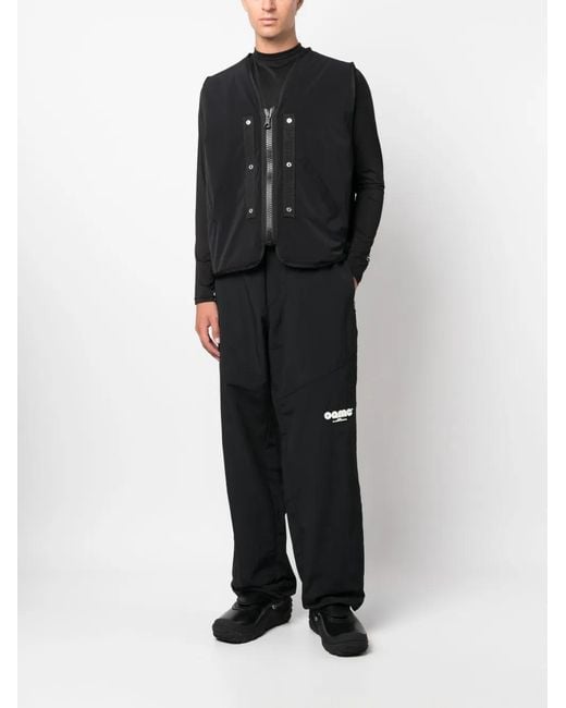 OAMC Black Logo-Patch Track Pants for men