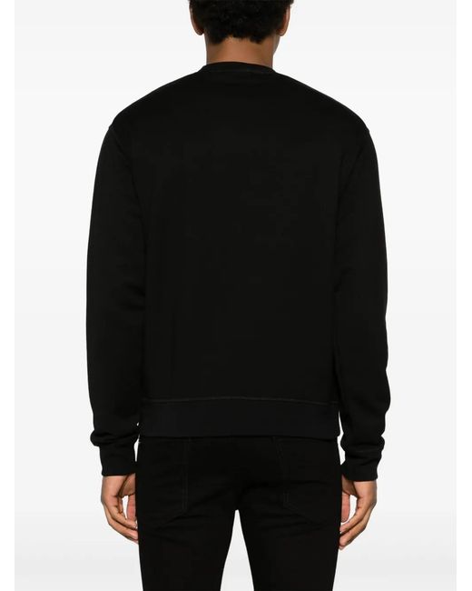 DSquared² Black Icon Print Cotton Sweatshirt for men