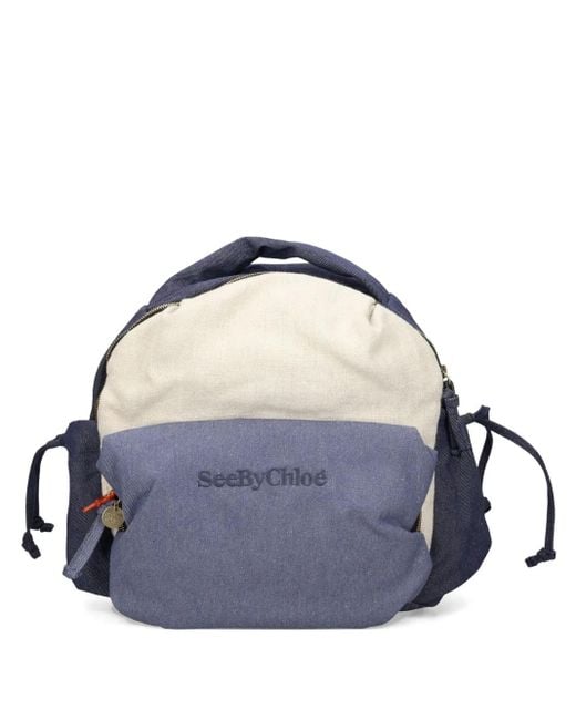 See By Chloé Blue Rucksack mit Logo-Stickerei