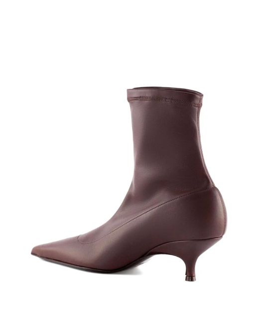Gia Borghini Brown 50Mm Pointed-Toe Boots