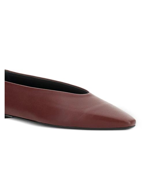 Aeyde Brown Squared-Toe Betty Ballerina
