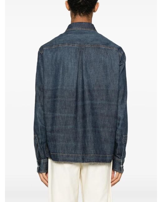 Palm Angels Blue Timeless Cotton Track Jacket for men