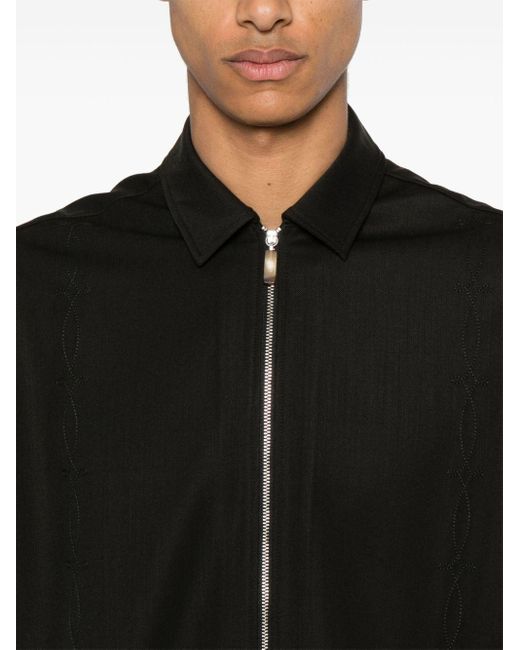 Camicia Derry con zip di Soulland in Black da Uomo