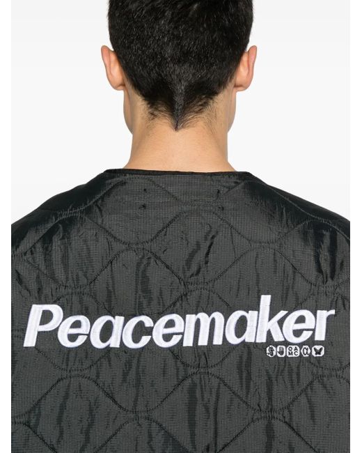 Peacemaker Oamc Black Embroidered-Logo Jacket for men