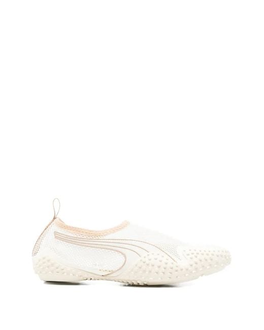 PUMA White Mostro Flex Mesh Sneakers