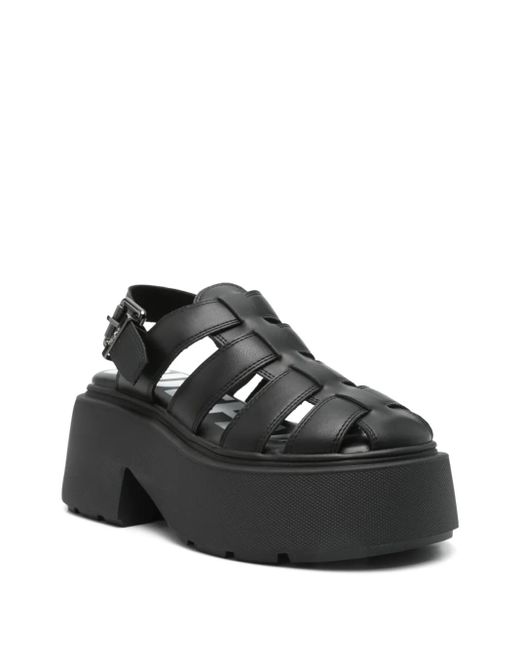 Buffalo Black Vicious Fisher Sandals