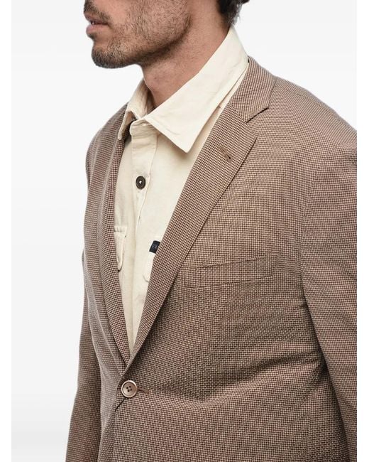 Corneliani Brown Hopsack-Weave Half-Lined Blazer for men