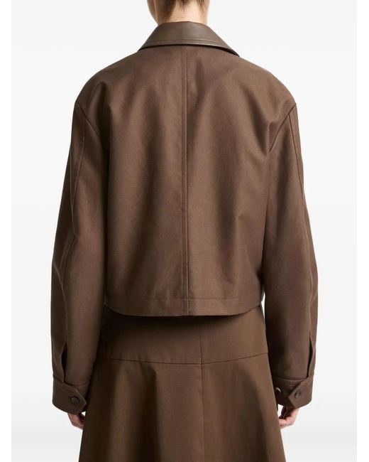 Vince Brown Twill Collar Jacket