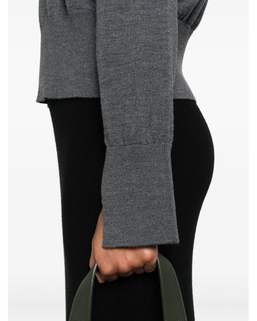 Daniele Fiesoli Gray Pullover Mit Rundem Ausschnitt