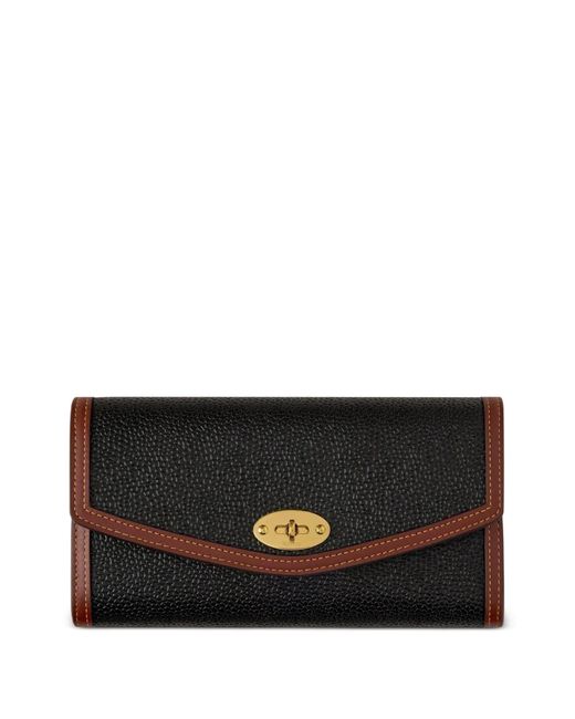 Mulberry Black Darley Grained Wallet