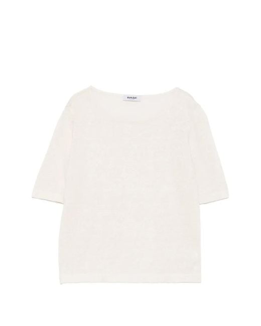 Base London White Round-Neck T-Shirt