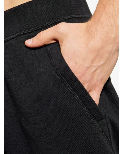 DSquared² Black Cotton Track Pants for men