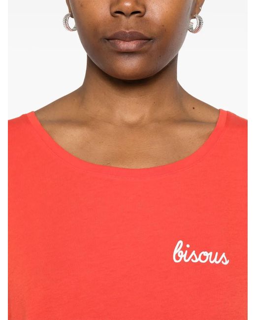 Camiseta De Algodón Juvia de color Red