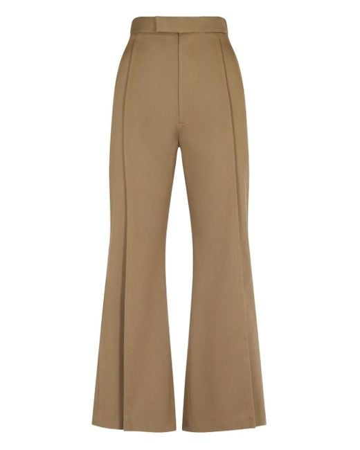 Vivienne Westwood Natural High-Waisted Flared Trousers