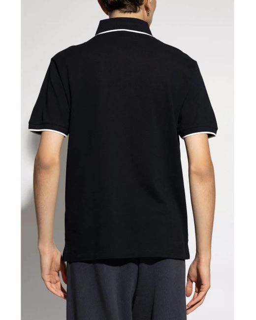 Emporio Armani Poloshirt Mit Logo-Stickerei in Black für Herren