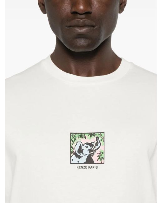 メンズ KENZO Jungle Elephant Tシャツ White