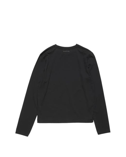 Acne Black Face Logo T-Shirt