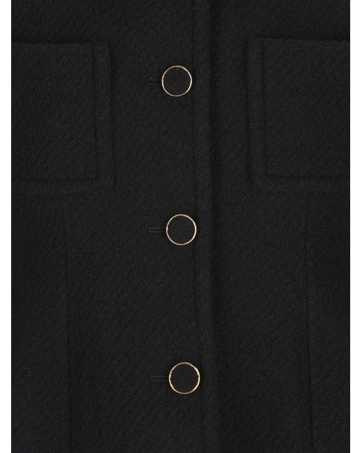 Chloé Black Button-Front Patch-Pocket Blazer Jacket