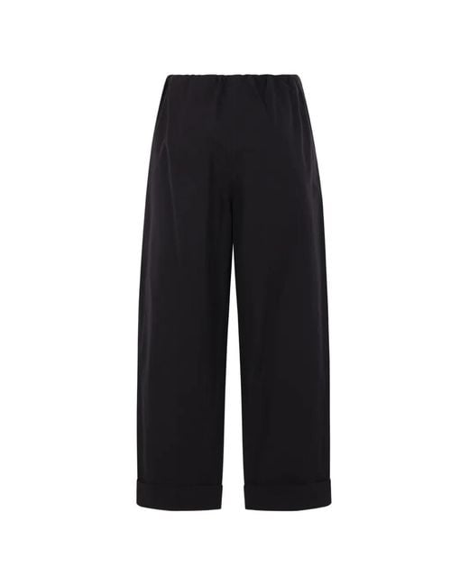The Row Black Delano Drawstring Trousers