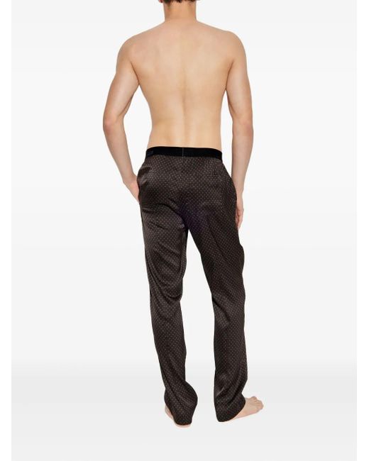 Tom Ford Gray Polka-Dot Pattern Pyjama Pants for men