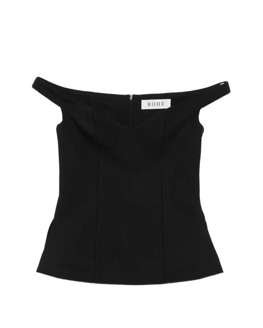 Rohe Black Off-Shoulder Blouse
