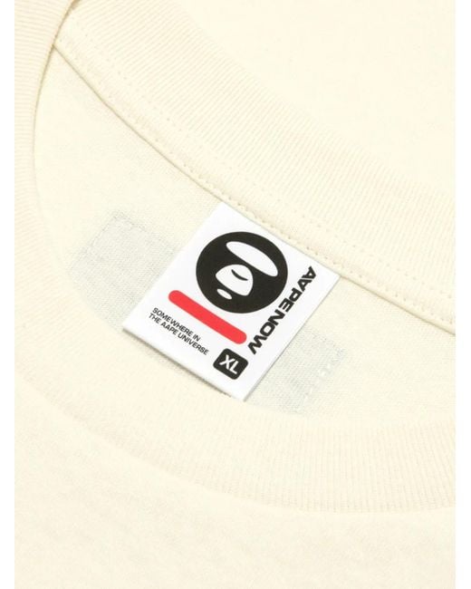 Aape By A Bathing Ape Natural Human Made Long-Sleeve T-Shirt for men