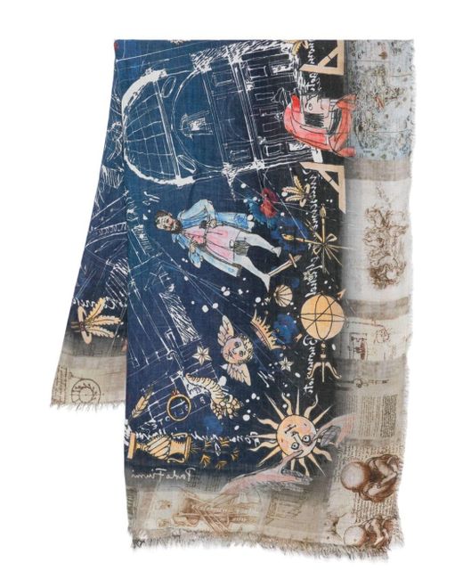 メンズ Faliero Sarti Michelangelo スカーフ Blue