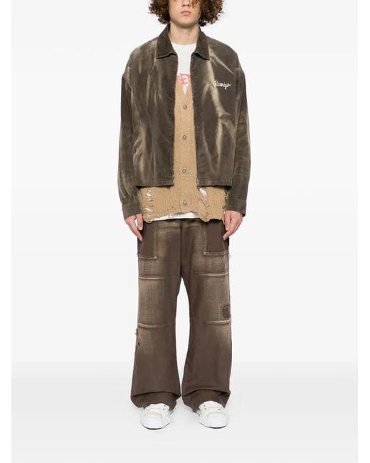 KAMIYA Brown Repaired Trousers for men