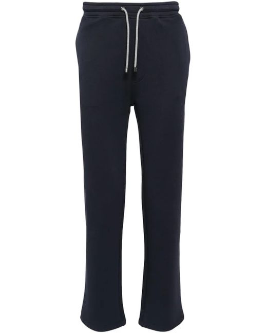 Corneliani Blue Straight-Leg Cotton Track Pants for men