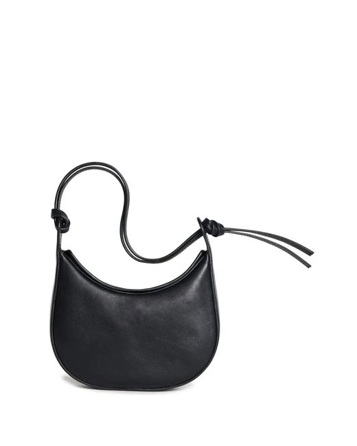 Reformation Black Mini Rosetta Shoulder Bag