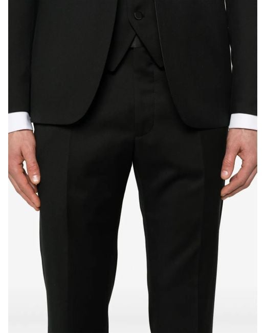 Traje De Lana Tagliatore de hombre de color Black