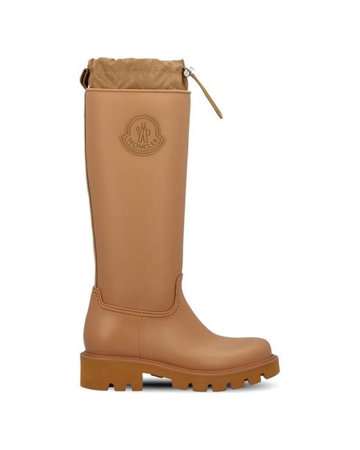 Moncler White Kickstream Rain Boots