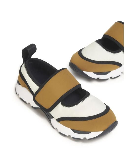 Marni White Mary Jane Running Sneakers