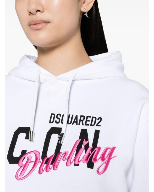 DSquared² White Sweatshirt With Logo