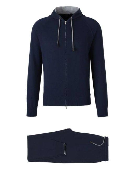 Gran Sasso Blue Cashmere-Blend Tracksuit for men