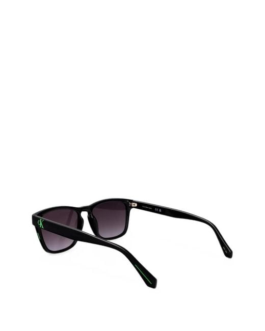 Calvin Klein Black Rectangle-Frame Sunglasses for men