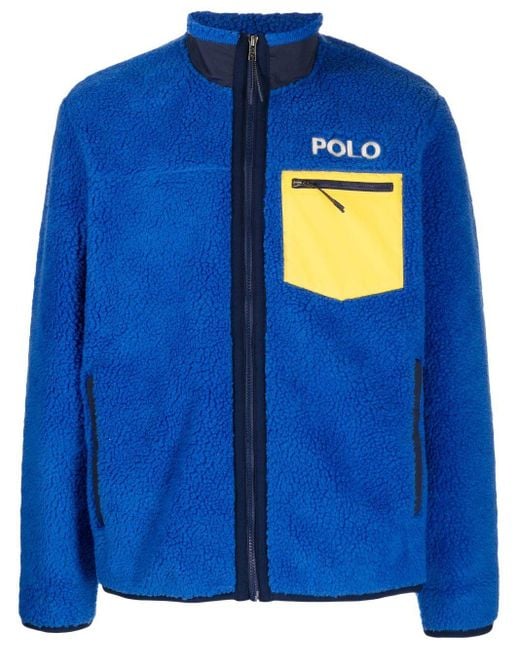 Polo Ralph Lauren Blue Polo Ski Fleece Jacket for men