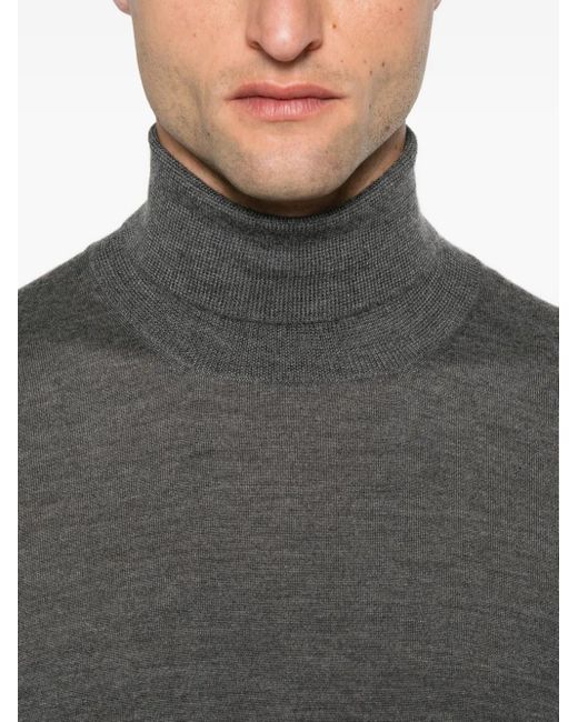 Gran Sasso Gray Turtleneck Top for men