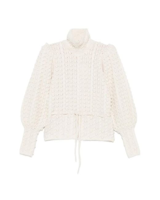 Zimmermann White Valiant Wool Bauble Sweater