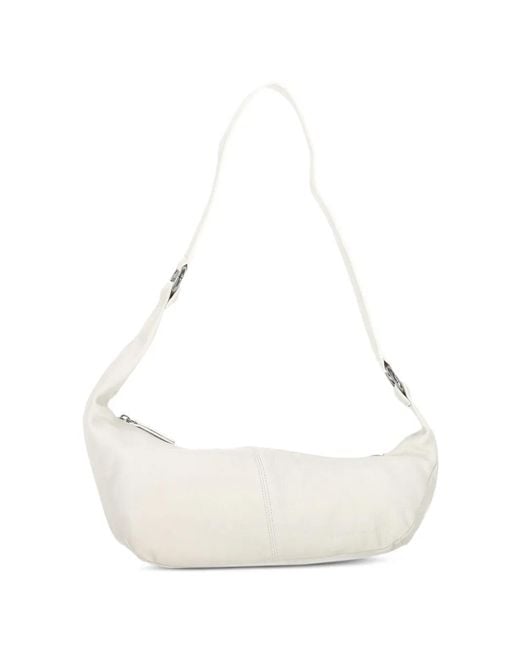 Paloma Wool White Mini Dry Leather Shoulder Bag