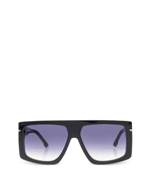 Victoria Beckham Blue Lunettes De Soleil Géométriques Vb 7000