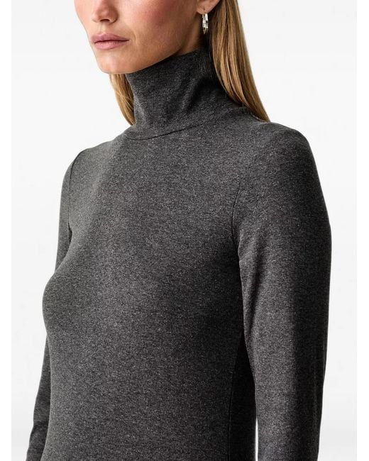 Marc O' Polo Black Ribbed-Knit Roll-Neck Top