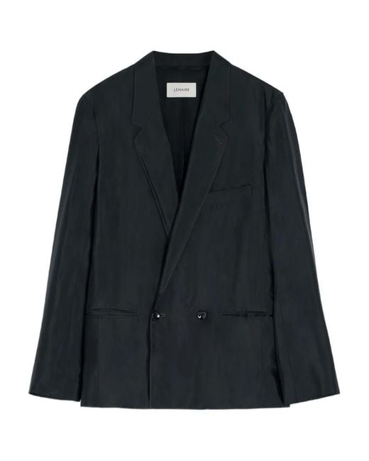 Lemaire Black Double-Breasted Blazer